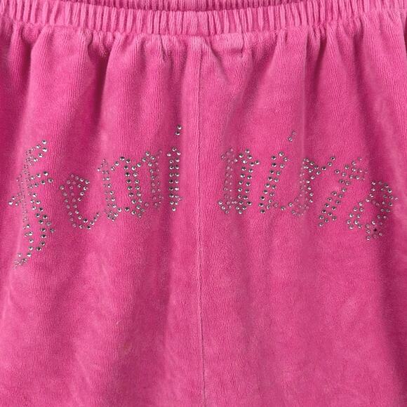 Forever21 Women Velour Rhinestone Bling Bootie Shorts Lounge Casual Pink Size 0X - Picture 2 of 5